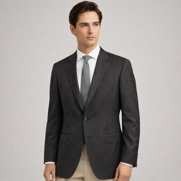 Ermenegildo Zegna Other - Ermenegildo Zegna Traveller Blazer 38R Wool Silk Pinstripe Italy